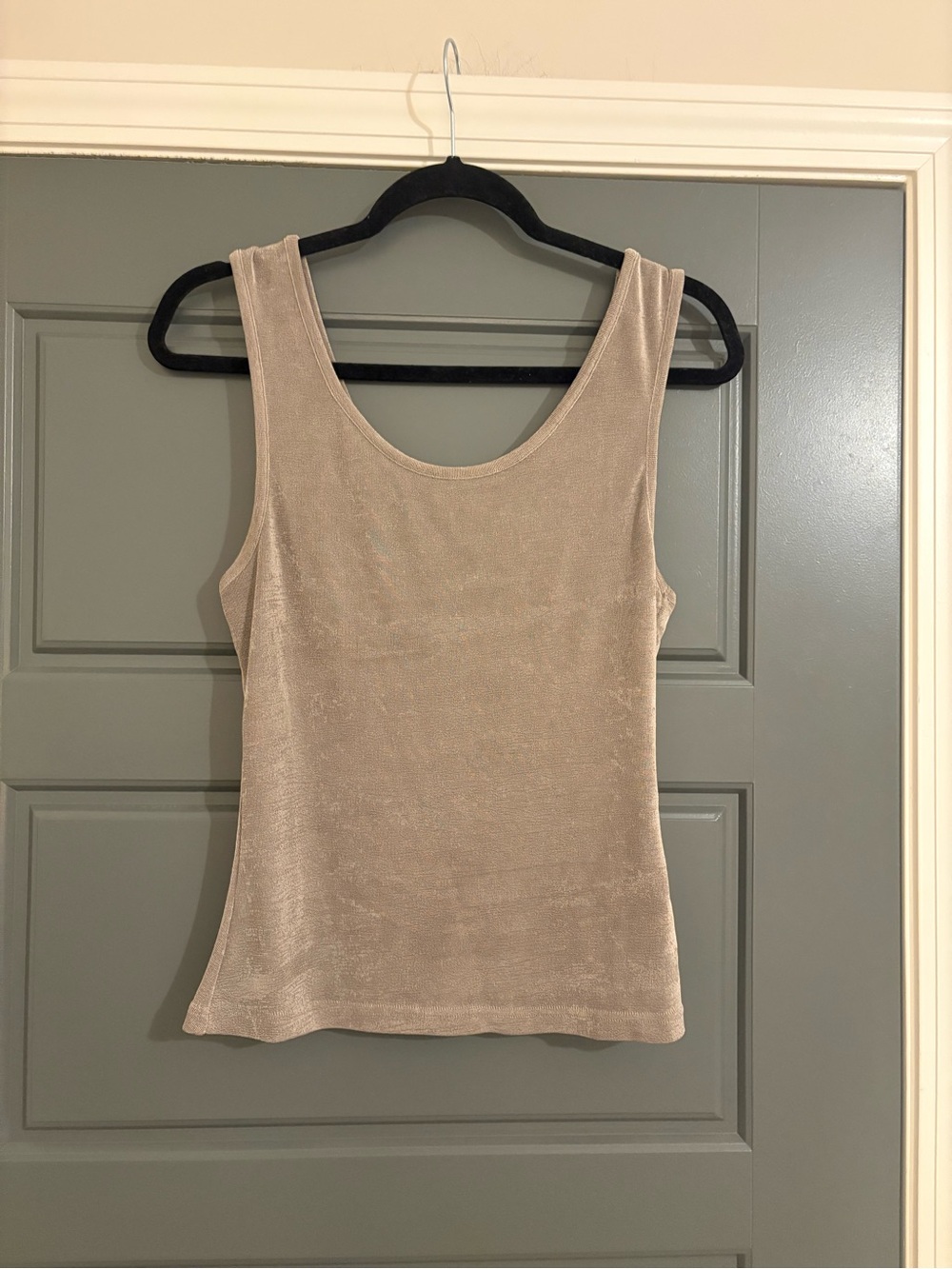AMI Alexandre Mattiussi Beige Scoop Neck Tank Top Made in Portugal